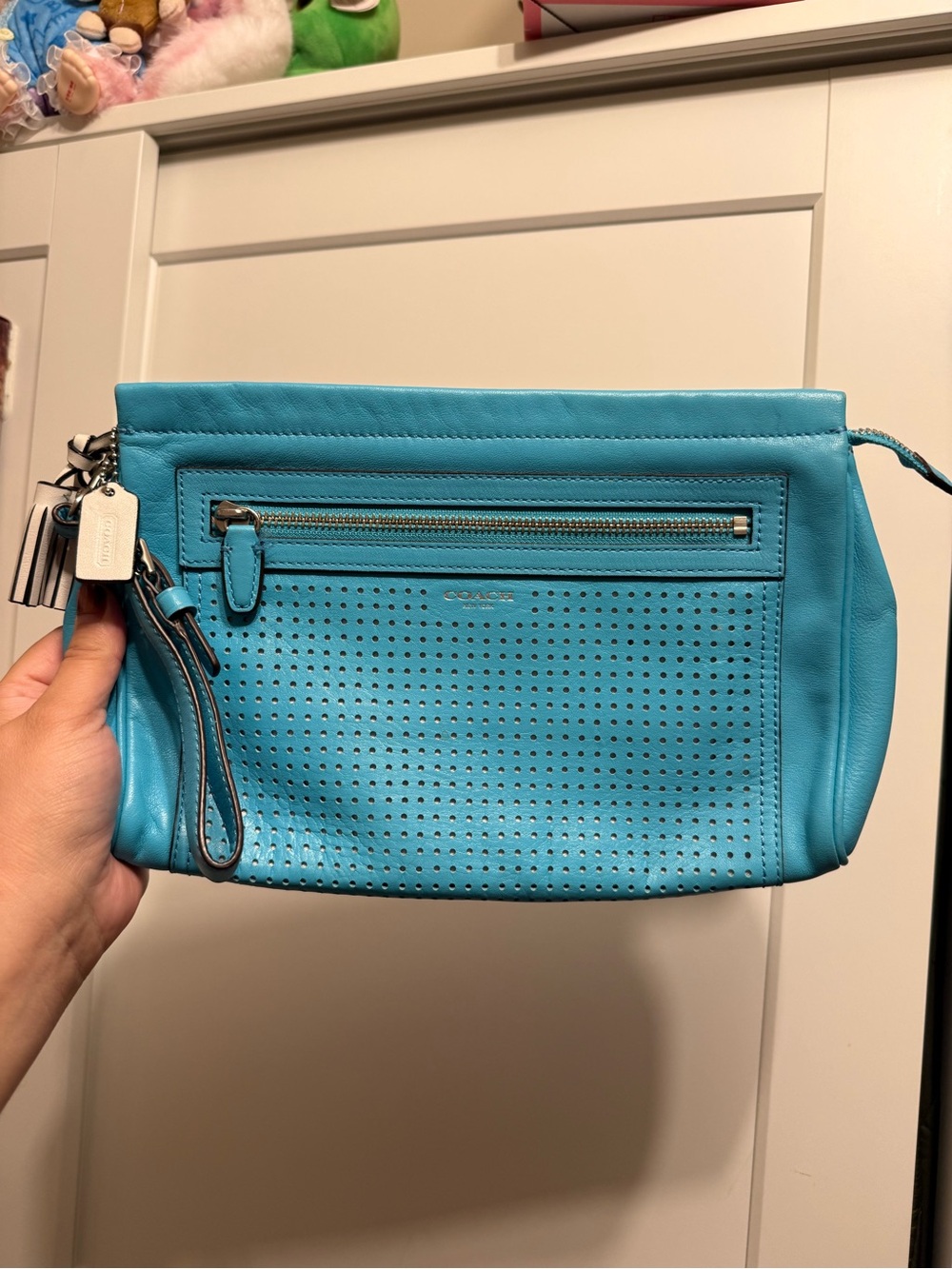 Coach Bleecker Turquoise Clutch